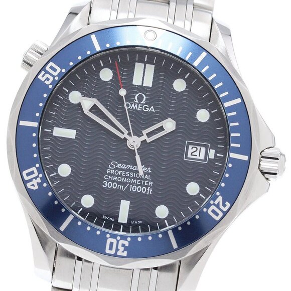 Omega Accessories - OMEGA Seamaster300 2531.80 Date Navy Dial Automatic Men's Watch_865221